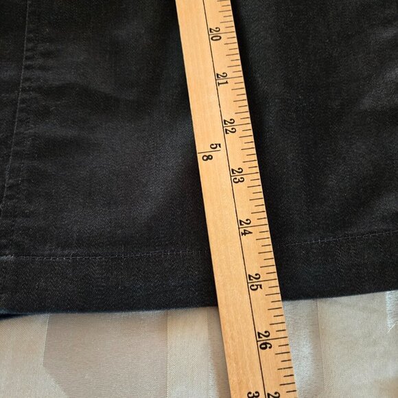 Worthington Attached Brown Front Double Belt Accent Black Skirt Plus Sz 22W - Picture 8 of 14